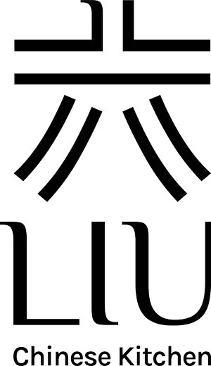 Liu Chinese Kitchen logo: stylized Chinese character and "LIU".